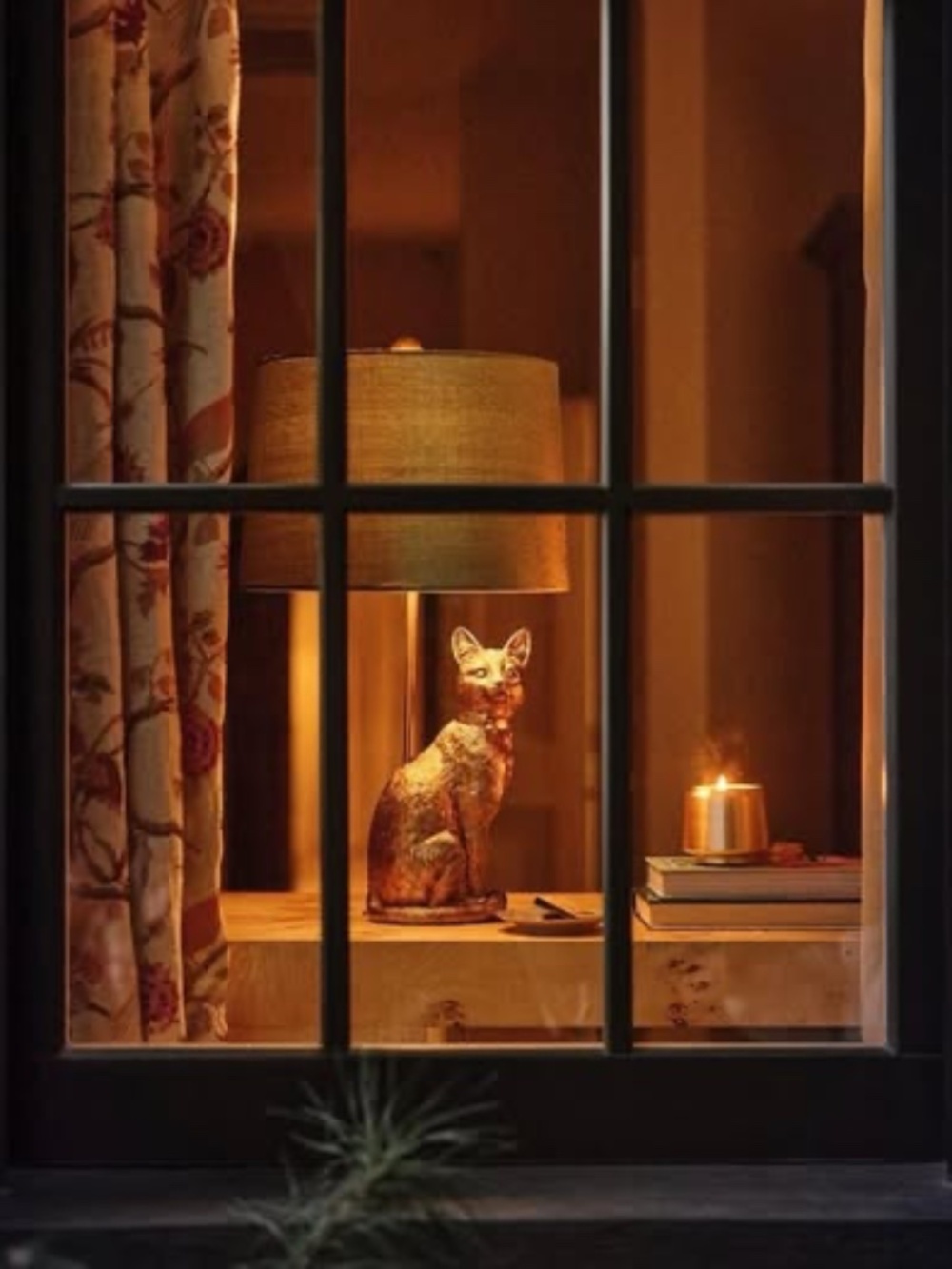 New Anthropologie Icon Table Lamp / Cat with Bell / Base Only